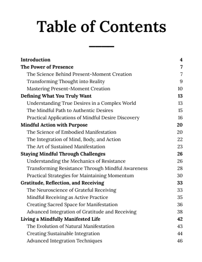 The Mindful Manifestation